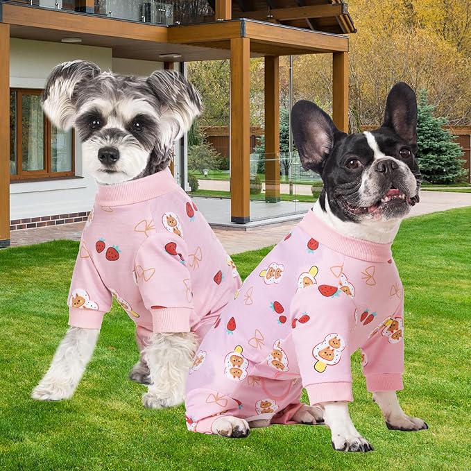 Dog Surgery Recovery Suit, Dog Onesie for Surgery Female Male Dogs, Dogs Pajamas Long Sleeve, Small Dogs Onesie, Abdominal Wound Bandages Surgical Suit, Cat Recovery Suit for Shedding Skin Disease