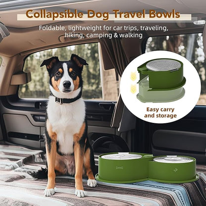 Newget Stainless Steel Dog Bowl Set with Lids, 304 Metal Dual Food & Water Bowls for Dogs & Cats, Large Capacity Pet Feeder with Cover Keeps Food Fresh, Anti-Skid Dog Dish for Small/Medium/Large Pets