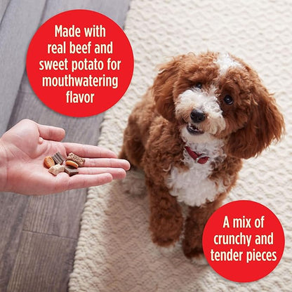 Milk-Bone Trail Mix Dog Treats, Real Beef & Sweet Potato Flavor, 9 Ounces (Pack of 6)