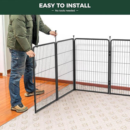 FXW Rollick Unleashed Dog Playpen for Indoor, Yard, RV Camping, 40 inch 16 Panels for Medium and Large Dogs│Patented