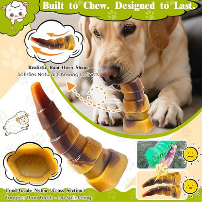WOWBALA Dog Chew Toys for Aggressive Chewers, 2 Pack Indestructible Dog Toys for Large Dogs, Super Chewer Pet Toy for Large Medium Small Breed