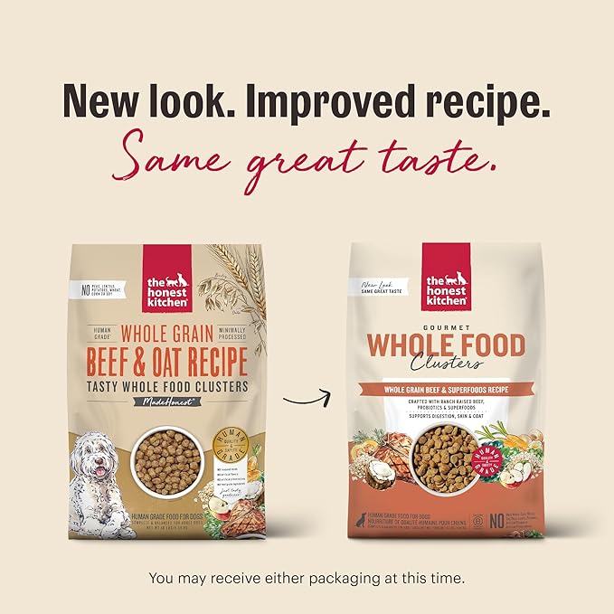 The Honest Kitchen Whole Food Clusters Grain Free Beef Dry Dog Food, 1 lb