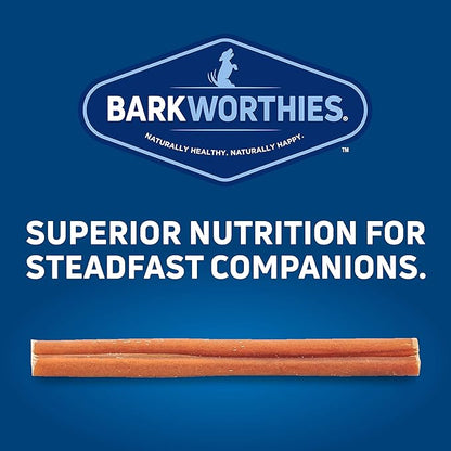 Barkworthies Odor-Free 12 Inch Bully Sticks - 3 Count (Pack of 1) - Protein-Packed, Easily Digestible, All-Natural Rawhide Alternative, Supports Dental Health