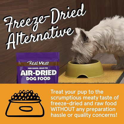 Real Meat Air Dried Dog Food w/ Real Lamb - Two 2lb Bags of USA-Crafted Grain-Free Real Meat Dog Food Sourced from Hormone-Free, Free-Range, Grass-Fed Lamb - Digestible, Natural, High Protein Lamb