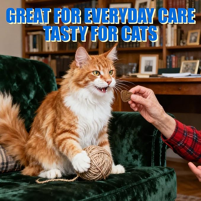 Just Try 300 Bites Skin and Coat Healthy Cat Vitamins for Indoor Cats Omega 3 for Cats Salmon Oil Supplements- Cat Itchy Skin Relief