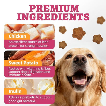 Just Try 15 OZ Dog Biscuits Sweet Potato Flavor Gut Health Support Training Treats Healthy Dog Treats