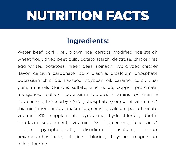 Hill's Science Diet Adult 1-6 Wet Dog Food, Beef & Vegetables, 12.8 oz. Cans, 12-Pack