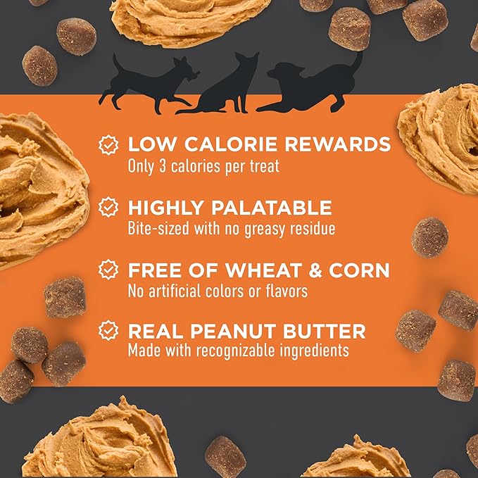 Cloud Star Tricky Trainers Soft & Chewy Grain Free Dog Treats, Peanut Butter, 5 oz. Pouch