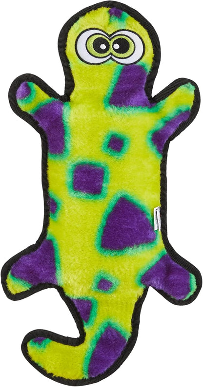 Outward Hound Durablez Gecko – Squeaky Plush Dog Toy, No Stuffing for Less Mess, Interactive & Tough, 4 Jumbo Squeakers, Puppies & Dogs, Large, 17.5"