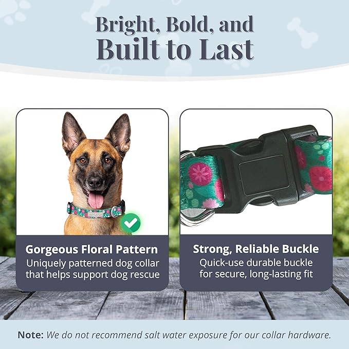 Lucky Love Dog - Adjustable Dog Collar with Easy Click Buckle for Large Dogs, Durable, & Comfortable for Male & Female Dogs, Pet Collar for Puppies & Adult Ones - Penny, Large
