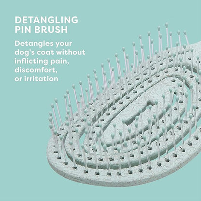 BioSilk for Pets Eco Friendly Detangling Pin Brush for Dogs, Gentle Dog Grooming Brush Designed to Help Remove Knots and Tangles and Support Healthy Coats for All Dogs - 48 Pack
