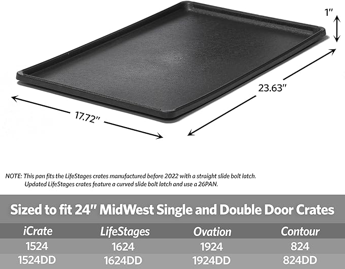 Replacement Dog Crate Pan for MidWest and New World Dog Crate