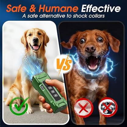 Dog Bark Deterrent Devices, Anti Barking Device 3X Ultrasonic Bark Control Device 50ft Range, Rechargeable & Safe Dog Training Tool for Quiet Walks and Peaceful Homes
