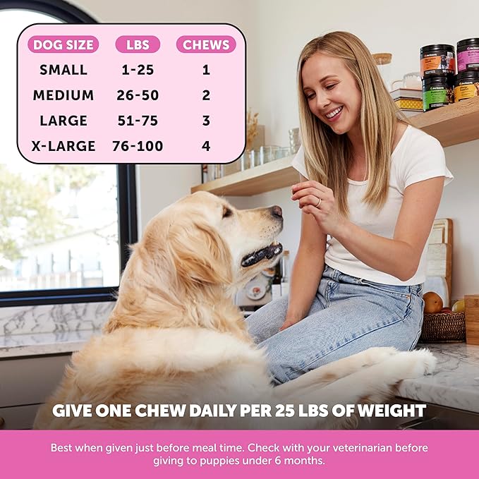 10-in-1 Dog Multivitamin Supplement with Glucosamine & Probiotics - Hip & Joint Support, Digestive Health, Immune Support, Heart & Skin - All-in-One Daily Vitamins & Omega-3s for Dogs (Chicken 180 Ct)
