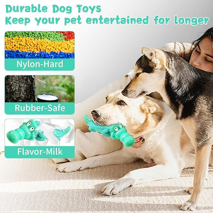 Fuufome Large Dog Chew Toys for Aggressive Chewers： Almost Indestructible Dog Toy to Keep Them Busy & Reduce Boredom-Gift Toys for Small Medium, Large Breed