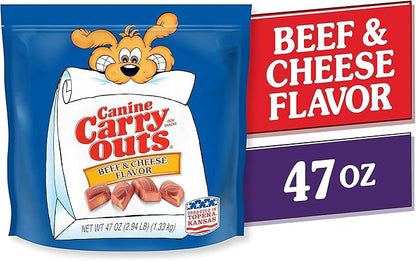 Canine Carry Outs Beef & Cheese Flavor Dog Treats, 47oz