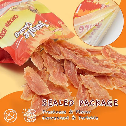 Jungle Calling 1.33lb Jerky Dog Treats Made with Real Chicken Breast, Natural High Protein Healthy Snacks for Medium/Large Breed Dogs,Slow Roasted Chewy Training Treat