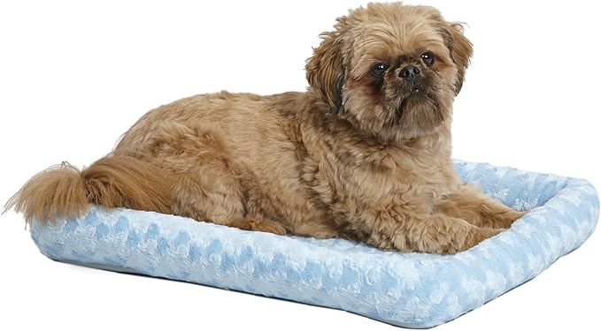 MidWest Homes for Pets Blue Fashion iCrate Starter Kit, 24-inch Dog Crate Bundle for Small Dogs, Includes Cage, Pet Bed, 2 Bowls and Privacy Cover