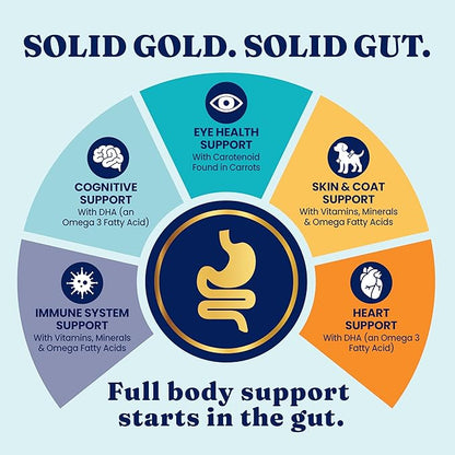 Solid Gold, Hund-N-Flocken, Dog Food Dry with Lamb, Rice and Omega 3 Fish Oil for Dogs, Probiotics, 24 LB