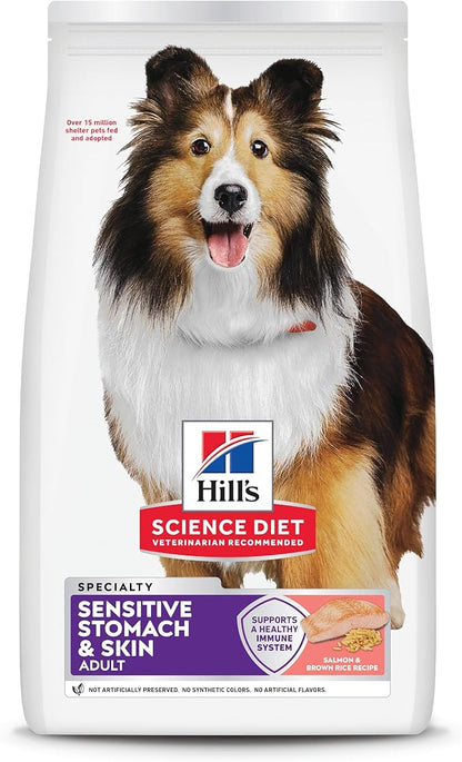 Hill's Science Diet Adult 1-6 Sensitive Stomach & Skin Dry Dog Food, Salmon Recipe, 35 lb. Bag