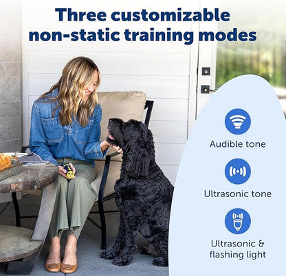 PetSafe Collarless Trainer – Ultrasonic Bark Deterrent – Handheld Anti Bark Device – High-pitched Sound, Flashing Light and Variable Tone – Rechargeable Battery – Flashlight – Wrist Strap