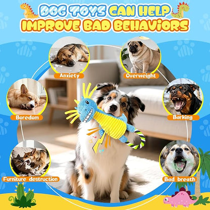Squeaky Dog Toys for Large Dogs： Durable Large Dog Toys for Medium and Small Breeds -Plush Pet Toys to Keep Dogs Busy