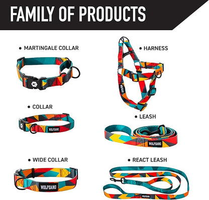 Wolfgang Heavy Duty Dog Leash, Pull-Tested for Walking & Training, ShatterShapes Print, Small