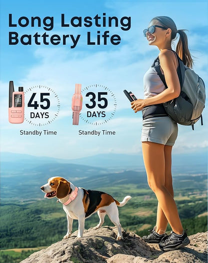 Jugbow Dog Shock Collar - 4200FT Dog Training Collar with Remote for 5-120lbs Small Medium Large Dogs, IPX8 Waterproof E Collar with 4 Training Modes, Security Lock, Rechargeable Shock Collar Pink