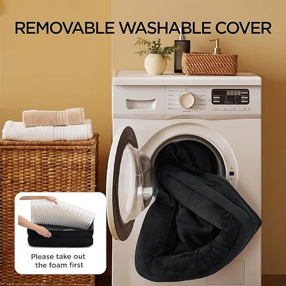 Bedsure XXL Orthopedic Dog Bed for Extra Large Dogs - Washable Giant Dog Cat Bed Waterproof, Comfort Dogs Couch Sofa with Washable Removable Cover, Pet Bed with Nonskid Bottom, Black, 52"