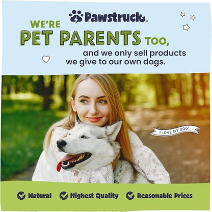 Pawstruck Natural Knee Cap Dog Bones - Treats for Aggressive Chewers, Low Fat & High Protein Chews, Beef Flavor, Long-Lasting Rawhide Alternatives - 10 Pack, Packaging May Vary