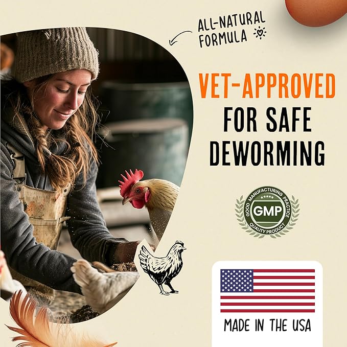 Roosty's Naturals De-Wormer for Chickens | 120 Count | All-Natural Formula | US-Made Chicken Wormer, Poultry De-Wormer |