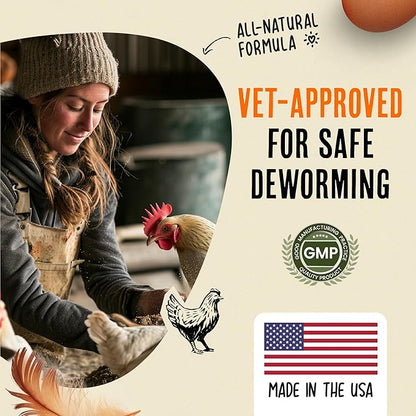 Roosty's Naturals De-Wormer for Chickens | 120 Count | All-Natural Formula | US-Made Chicken Wormer, Poultry De-Wormer |
