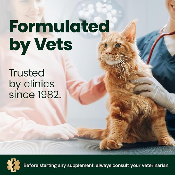 VetriScience Calm & Confident Powder, Composure Calming and Anxiety Supplement for Cats, Reduce Stress and Fear, Ideal for Travel, Vet, Grooming and Routine Changes, Cheese & Chicken Flavor, 60 Scoops