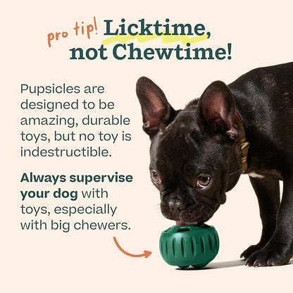 WOOF Party Pupsicle - Long-Lasting Interactive Dog Toys for Boredom - Low-Mess Design - Birthday Gifts for Dogs - Small Dog Toys - Buddy Blue