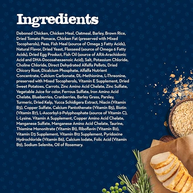 Blue Buffalo Baby Blue Natural Small Breed Puppy Dry Dog Food, Healthy Growth Formula with DHA, Chicken and Oatmeal Recipe, 4-lb Bag
