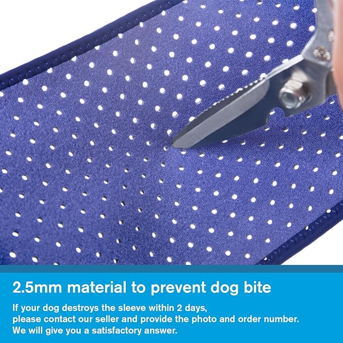 Coodeo Dog Recovery Sleeves, Cone Collar Alternative, Abrasion Resistant Dog Recovery Suit, Washable 2.5mm Thick and Waterproof, Pet Wounds Prevent Licking, Biting (Purple, S)