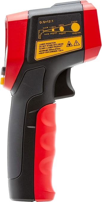 Triplett IRT350 Non-Contact 12:1 Infrared Thermometer with Circular Laser Indicator, -4 to 1112°F (-20 to 600°C)