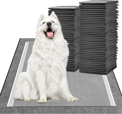 MIZOK Dog Pads 30”x36” XXL Extra Large, Charcoal Pee Pads for Dogs, Odor-Control Neutralize Urine Instantly, Quick Dry & Leak-Proof (40 Counts)