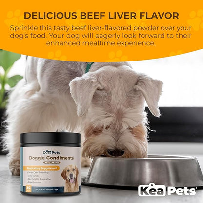 Doggie Condiments Pet Respiratory Support A Natural Dog Supplement for Optimal Dog Breathing, Clear Sinuses, Coughing, Sneezing and Congestion Relief for Dogs