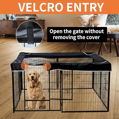 PJYuCien Rectangle Playpen Bottom Pad- Stabilize The Dog Play Pen, Fits 8 Panels 24" Width Metal Dog Playpen -24"x72" Assembly Size 600D Oxford Cloth Waterproof Playpen Bottom (Only Bottom Pad)