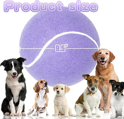 Banfeng Big Tennis Ball for Dogs, Giant Dog Tennis Ball Toy Large Outdoor Sports Gift for Small Medium Large Dog (Light Purple, 9.5 inch)