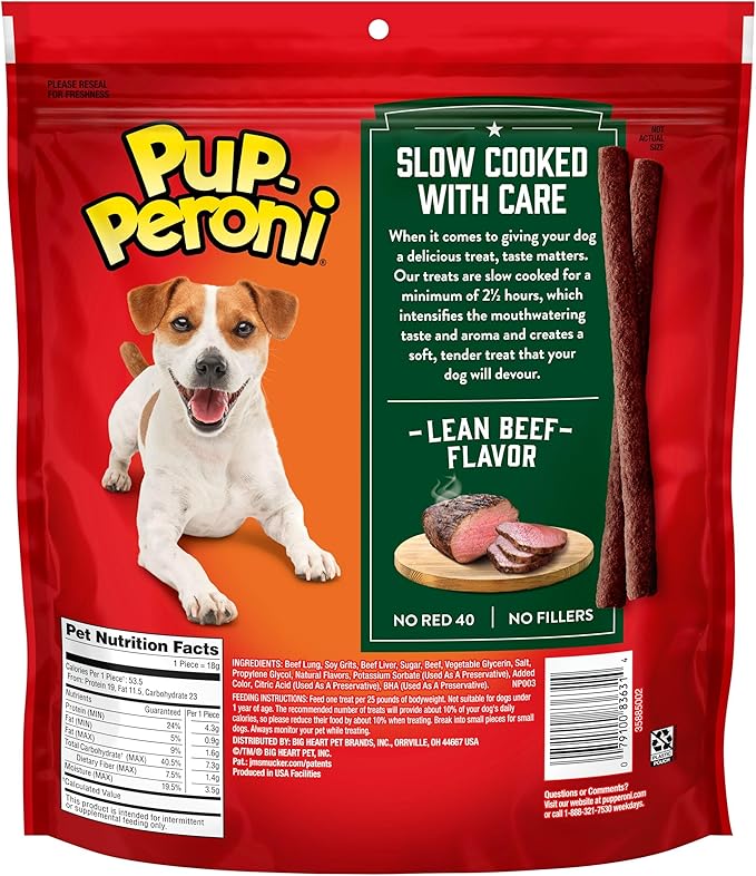 Pup-Peroni Lean Beef Flavor Dog Treats, 22.5 Oz. Bag