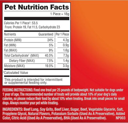 Pup-Peroni Dog Treats, Lean Beef Flavor, 22.5 Ounce, Made with Real Beef, 90% Fat Free (Pack of 2)