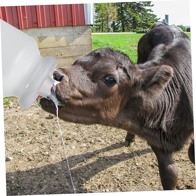 Happyyami 2pcs Calf Feeding Bottle Nursing Feeder for Newborn Livestock Portable and Easy Calves and