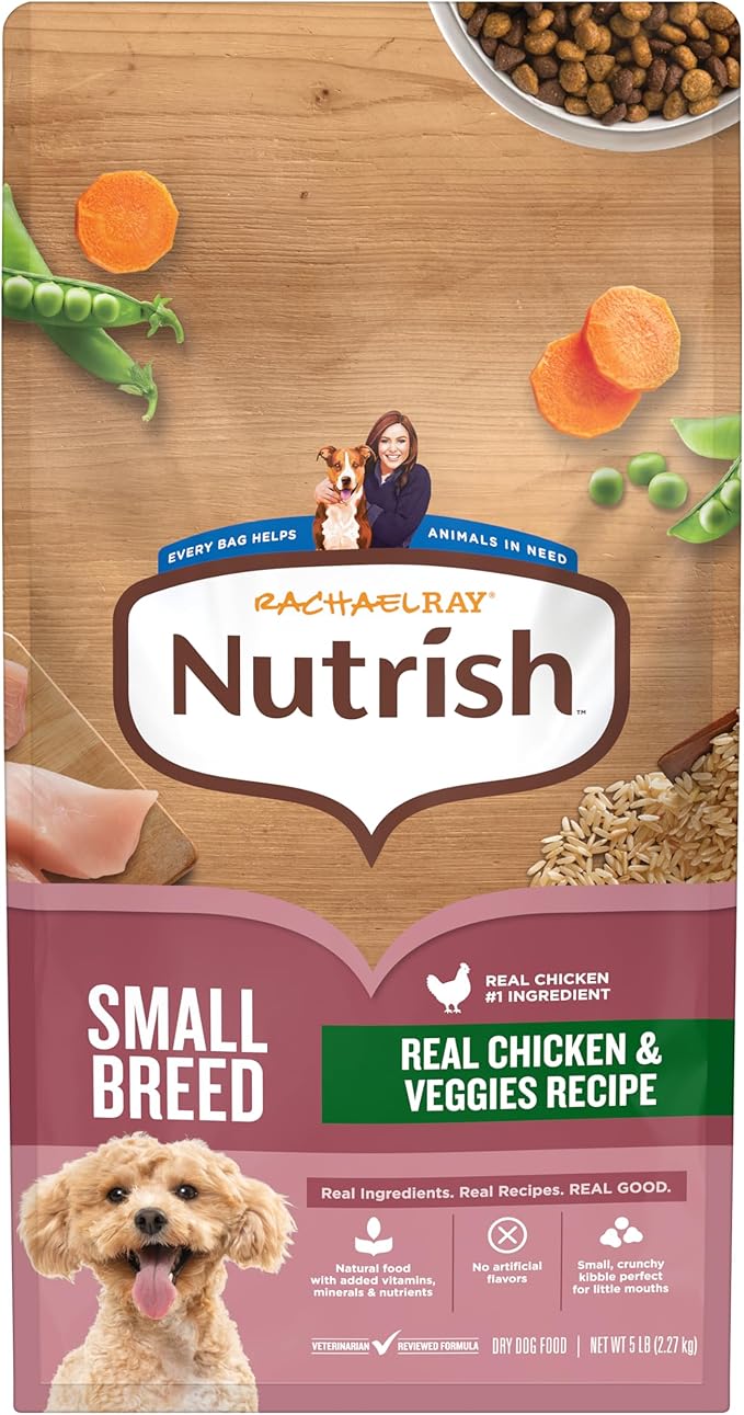 Nutrish Rachael Ray Dry Dog Food Small Breed Real Chicken & Veggies Recipe, 5 lb. Bag