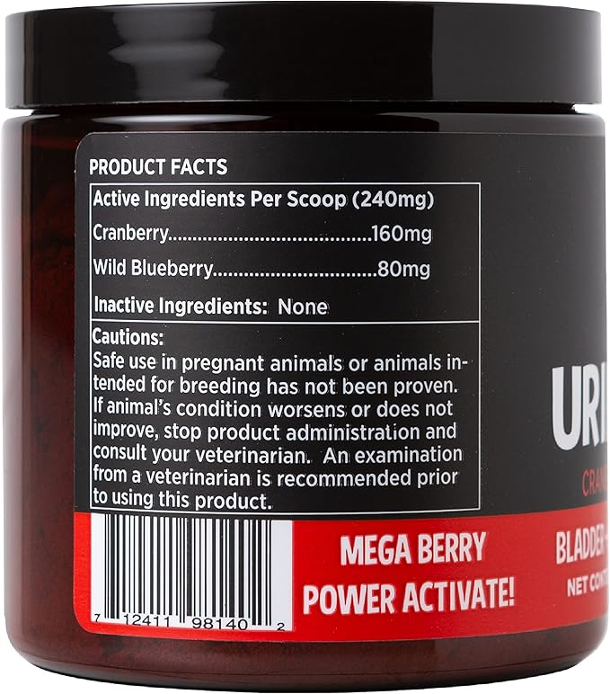 Super Snouts Urinary Berry Urinary Tract Supplements for Dogs & Cats, Made in USA, US & Canadian Blueberry & Cranberry Powder, UTI, Kidney Health Support, Bladder Support for Dogs (2.63 oz, Pack of 2)