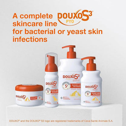 Douxo S3 Pyo Shampoo, Contains 3% Chlorhexidine & 0.5% Ophytrium, Antiseptic & Hydrating, For Bacterial or Yeast Skin Infections, For Dogs and Cats, 6.7 fl. oz. (200mL)