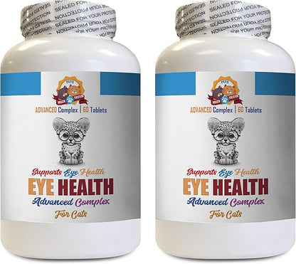 cat Eye Care - Eye Health Solution for Cats - Best Vision - Helps Dry Itchy Eyes - Advanced Formula - cat Eye Care Products - 120 Tablets (2 Bottles)