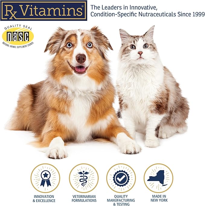 Rx Vitamins Hepato Support for Dogs & Cats - Liver Support Supplement with Milk Thistle for Dogs and Cats - Hepatic Dog Supplement Enriched with Vitamin B Complex - 180 Capsules
