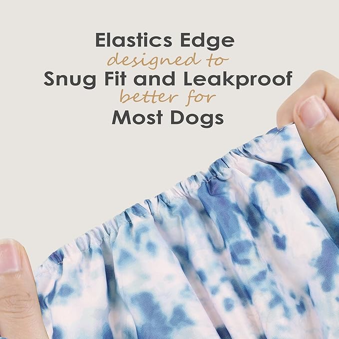 wegreeco Washable Male Dog Belly Band (Stylish Pattern)- Pack of 3 - Washable Male Dog Belly Wrap, Dog Diapers Male (Tie-dye, Ink, X-Large)